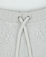 DSWT S/S 2020 Burberry Pebble Grey Chantilly Lace Wide Leg Drawcord Shorts - XS