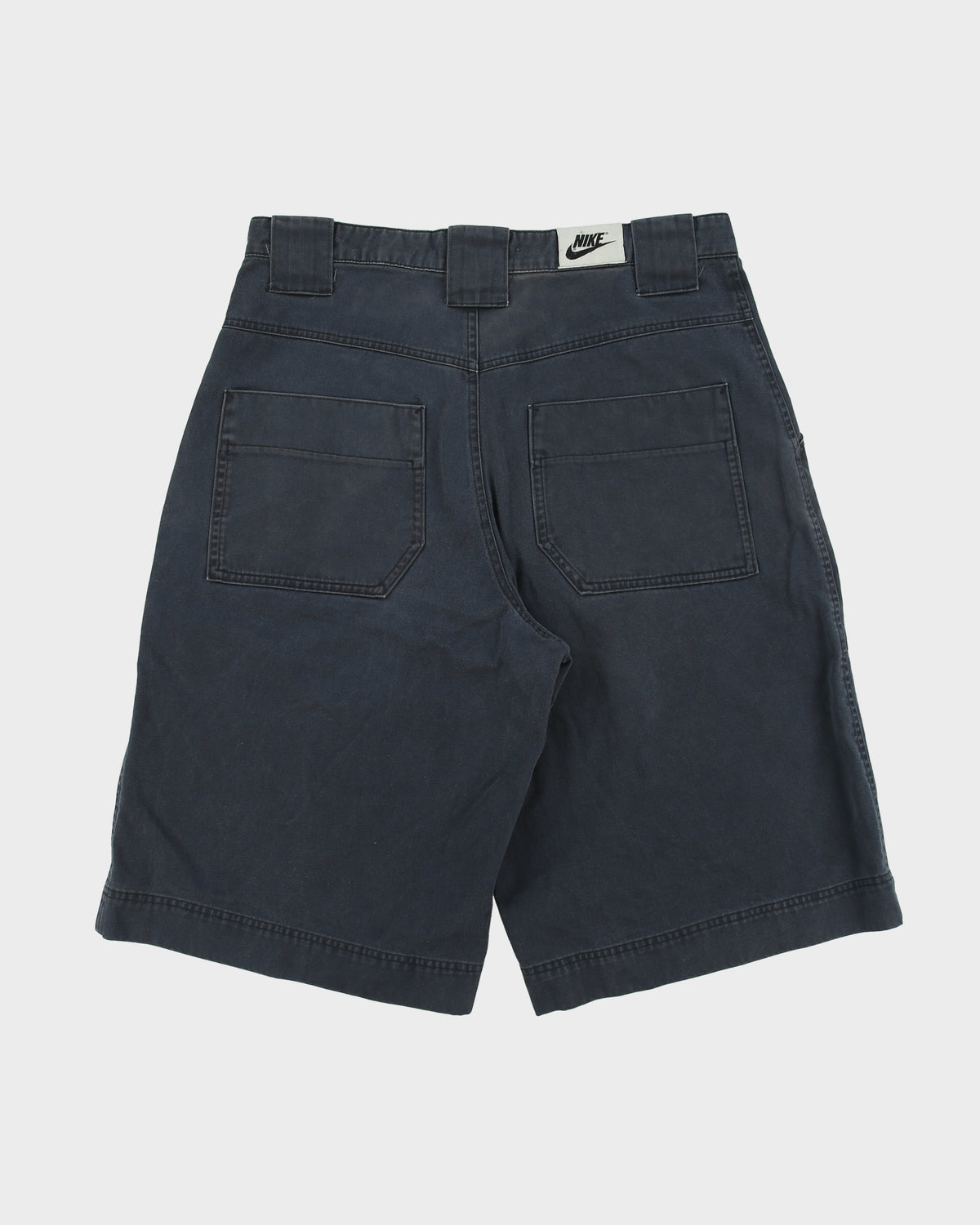 Vintage Y2K 00s Nike Patch Pocket Relaxed Fit Baggy Canvas Shorts - W34