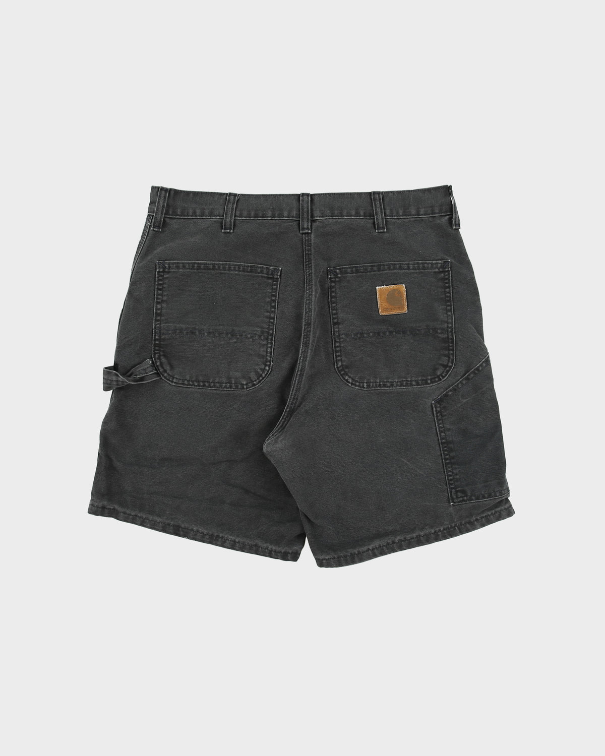 Vintage 1997 Carhartt WU1905 Union Made In USA Black Duck Canvas Relaxed Fit Carpenter Shorts - W33