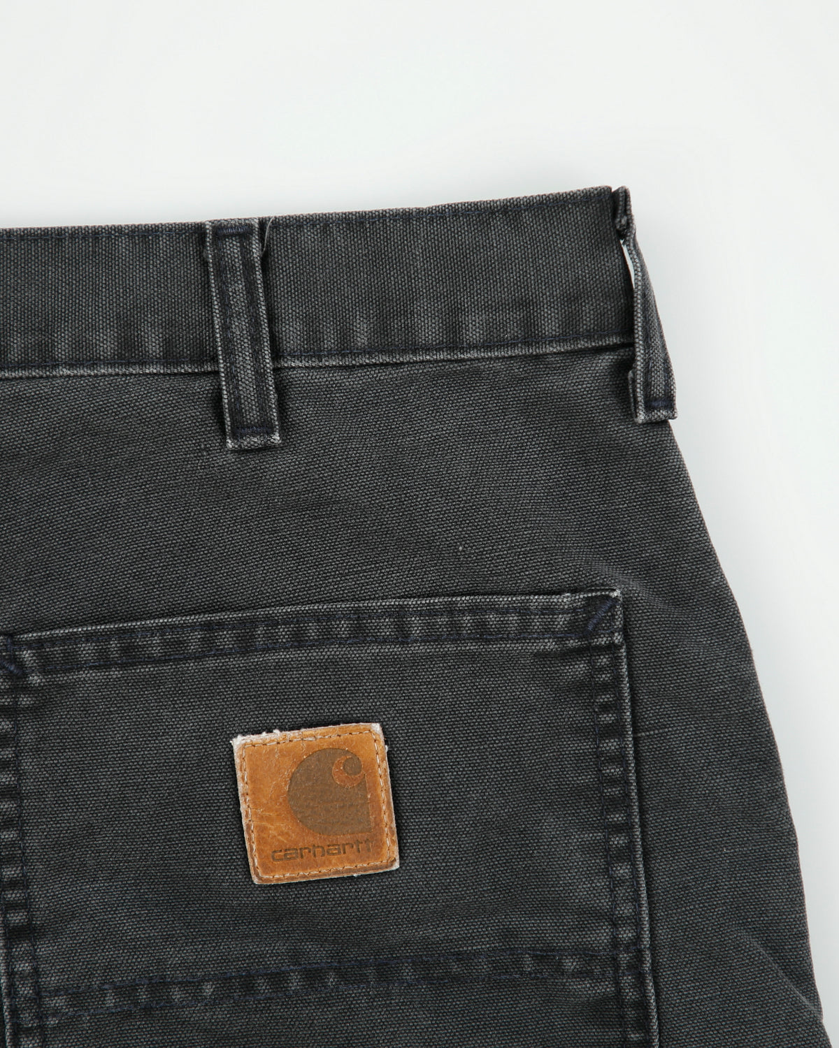 Vintage 1997 Carhartt WU1905 Union Made In USA Black Duck Canvas Relaxed Fit Carpenter Shorts - W33