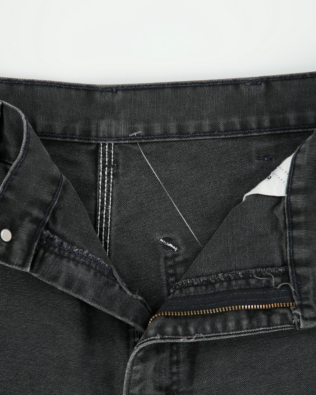 Vintage 1997 Carhartt WU1905 Union Made In USA Black Duck Canvas Relaxed Fit Carpenter Shorts - W33