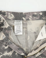 Vintage Carhartt B289 Charcoal Camo Rugged Canvas Relaxed Fit Utility Cargo Shorts - W30