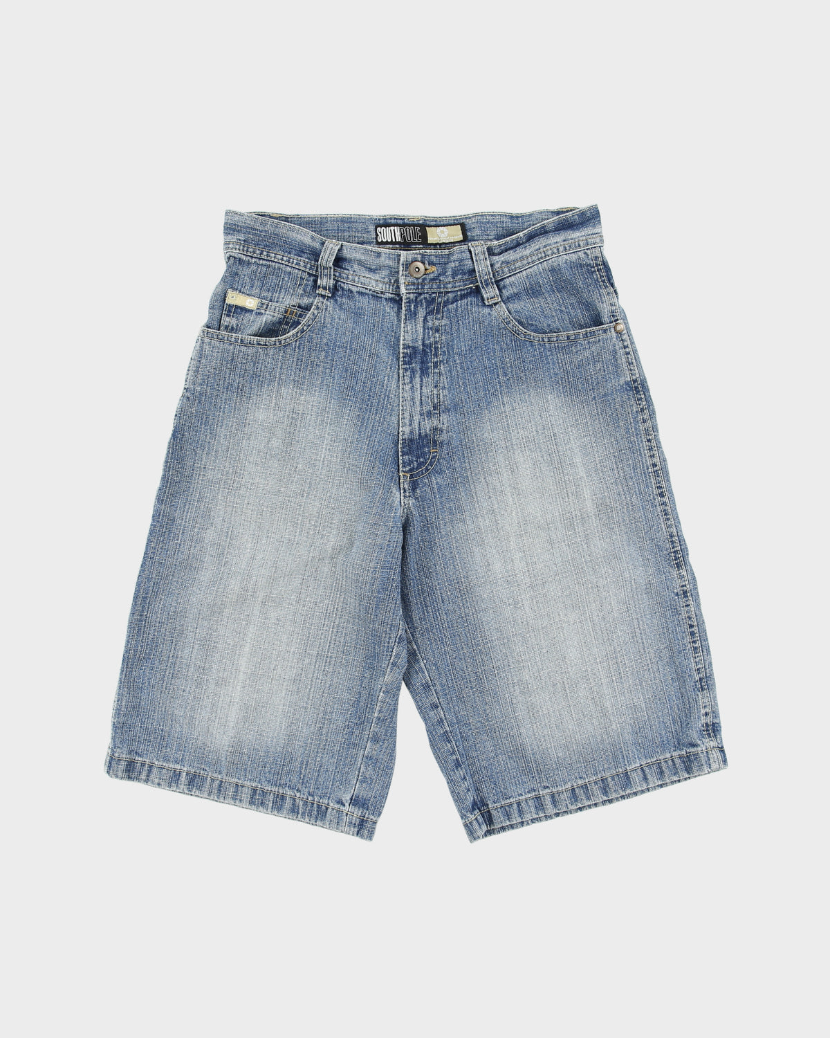 Vintage Y2K 00s Southpole Stone Wash Denim Relaxed Fit Baggy Jean Shorts - W30