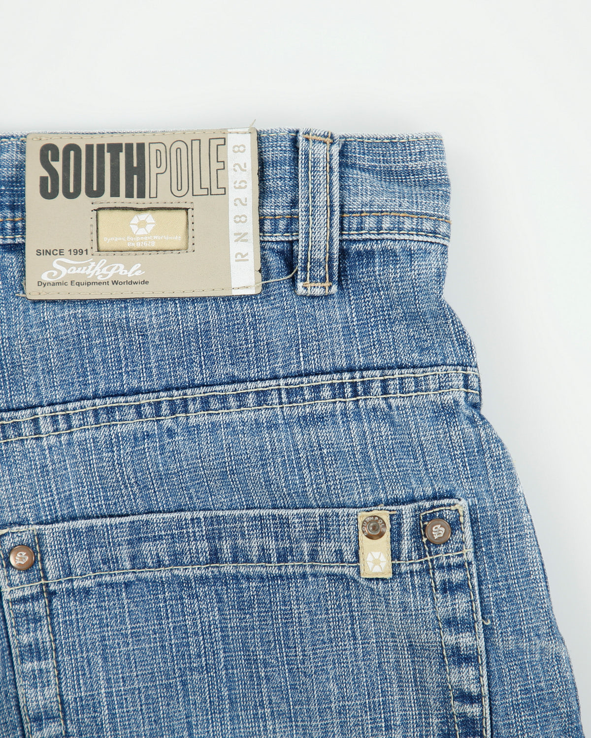Vintage Y2K 00s Southpole Stone Wash Denim Relaxed Fit Baggy Jean Shorts - W30