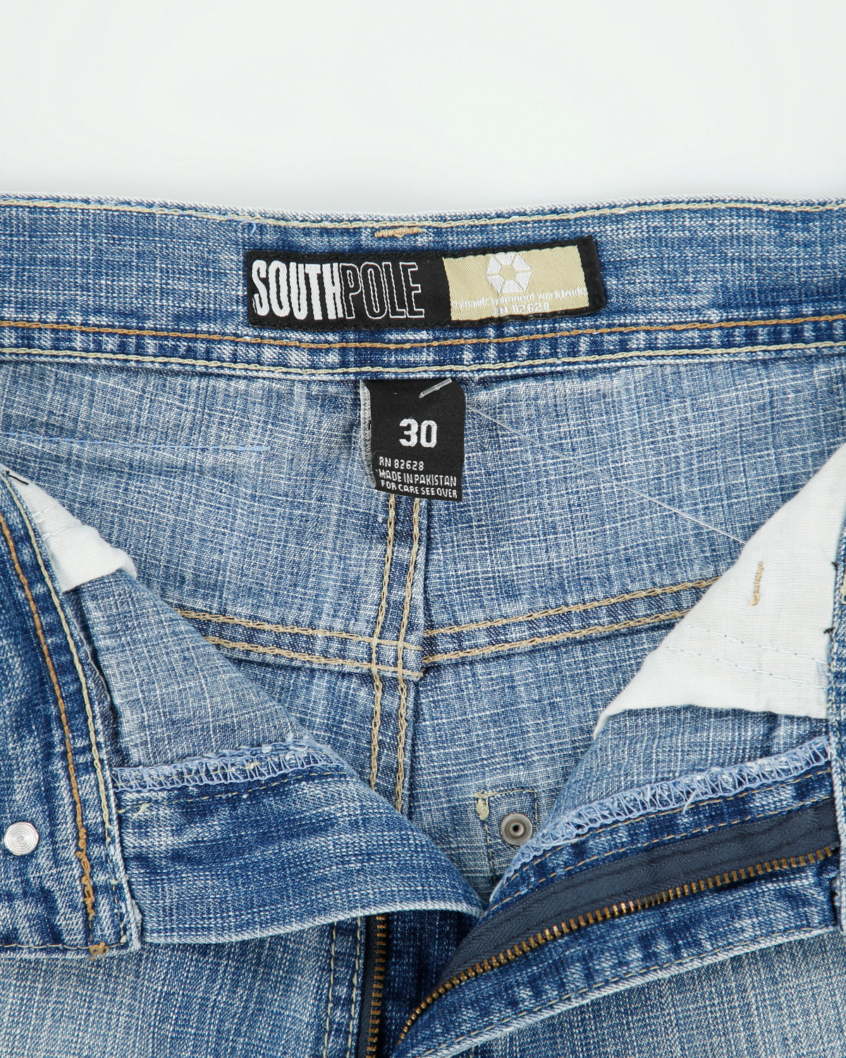 Vintage Y2K 00s Southpole Stone Wash Denim Relaxed Fit Baggy Jean Shorts - W30