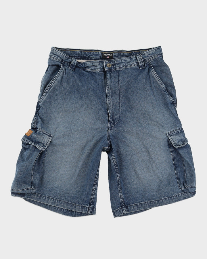 Y2K 00s Polo Jeans Dark Wash Jorts - L