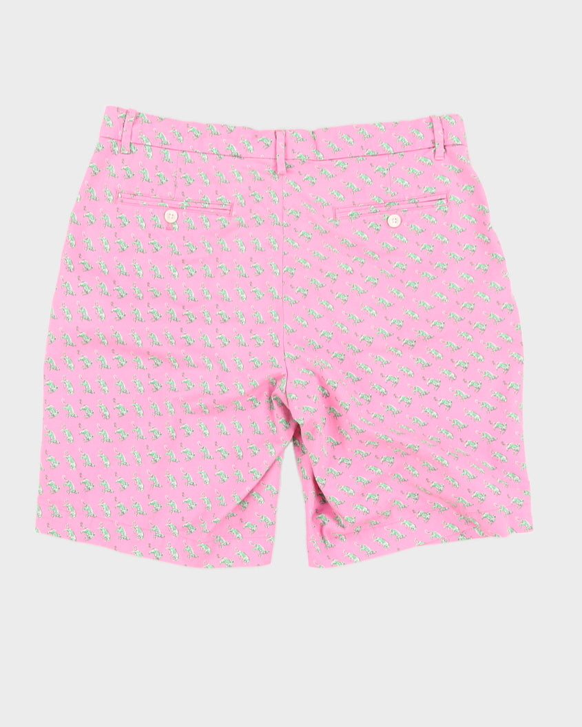 Ralph Lauren Pink Leopards Patterned Shorts - W37