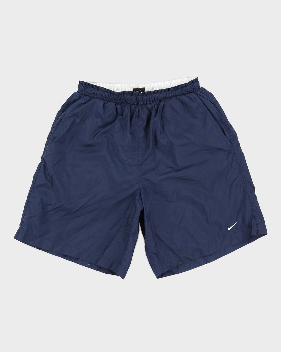 00s Y2K Nike Blue Navy Sports Shorts - W30