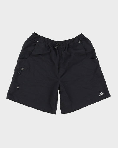 Y2K 00s Adidas Black Nylon Shorts - XL