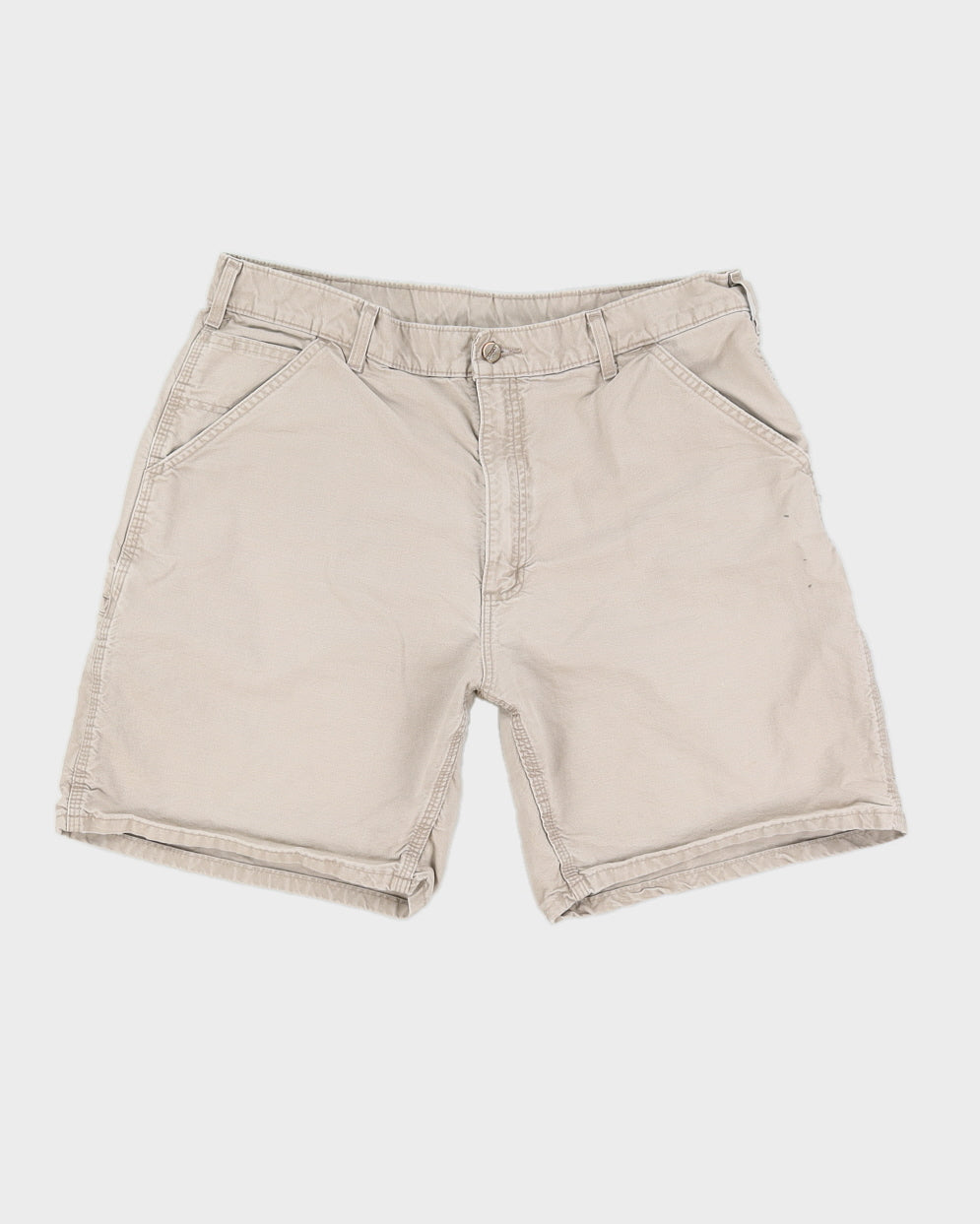 00s Carhartt Cream Cargo Shorts - W36