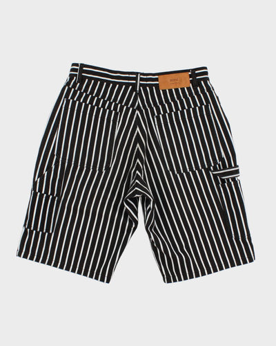 Ami Alexandre Mattiussi Black Striped Denim Shorts - W33
