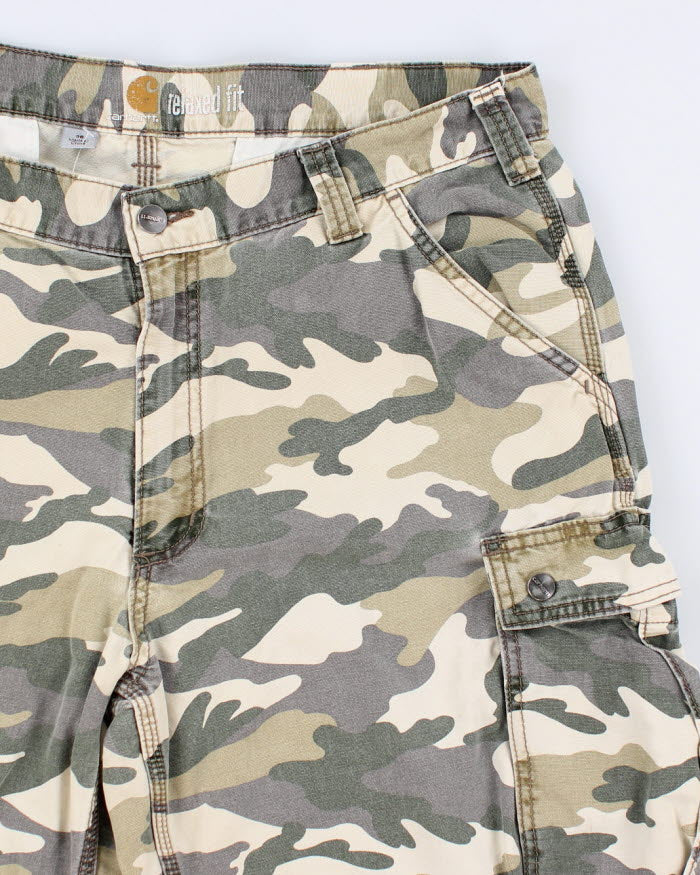 Vintage Carhartt Camouflage Cargo Shorts - 34
