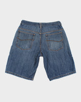 Vintage Anchor Blue Baggy Jean Shorts - W34