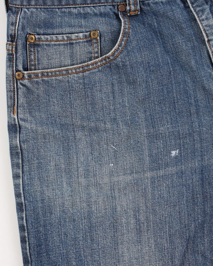 Vintage Anchor Blue Baggy Jean Shorts - W34
