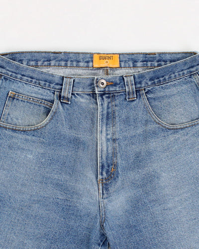 Y2k Men's Burnt Denim Jorts - W36