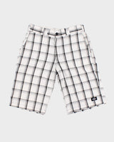 Dickies Regular Fit Check White Shorts - W32