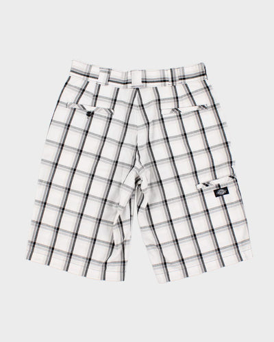 Dickies Regular Fit Check White Shorts - W32