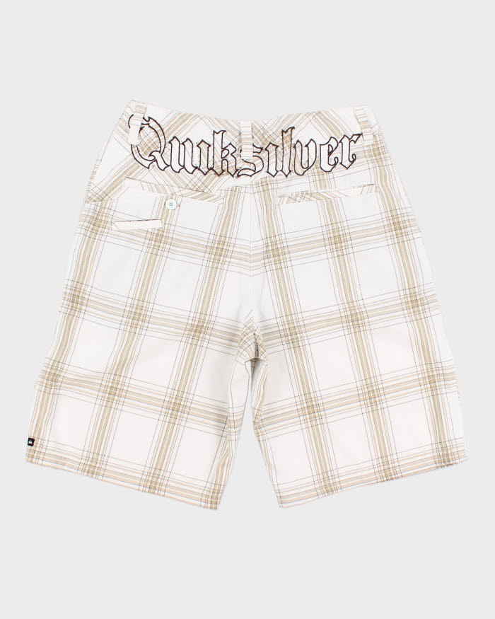 Y2k 00s Quicksilver Check Shorts - W33