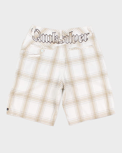 Y2k 00s Quicksilver Check Shorts - W33