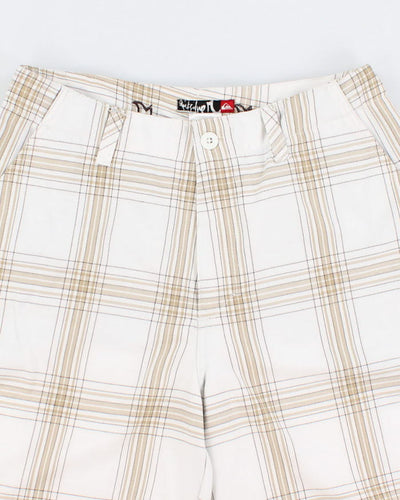 Y2k 00s Quicksilver Check Shorts - W33