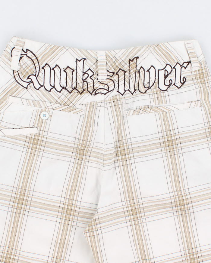 Y2k 00s Quicksilver Check Shorts - W33