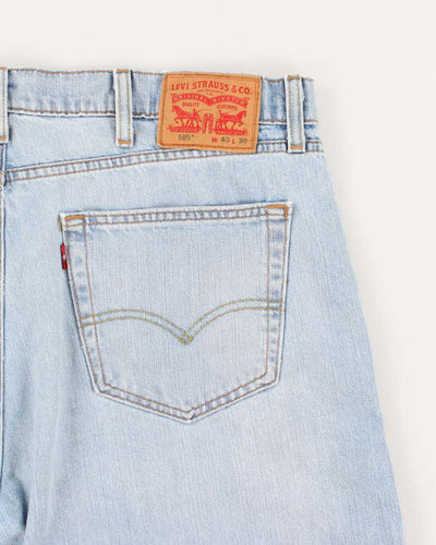 Vintage Levi's 505 Light Wash Denim Shorts - W40