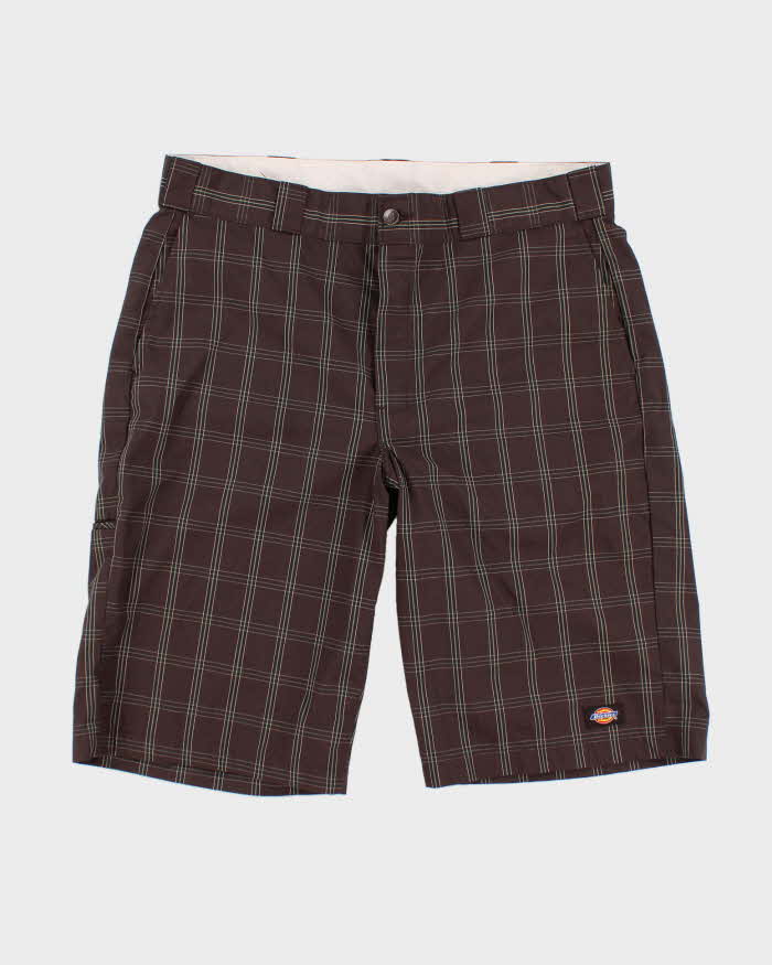 Dickies Brown Check Shorts - W38