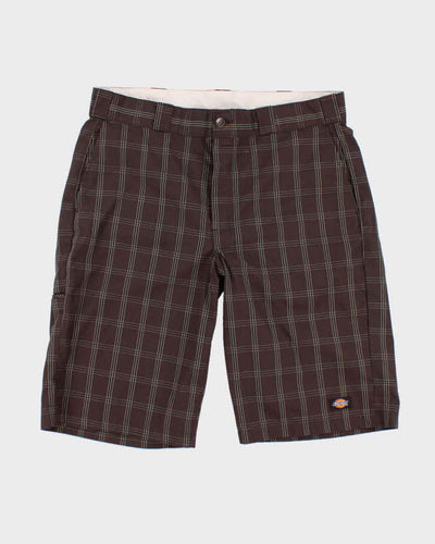 Dickies Brown Check Shorts - W38