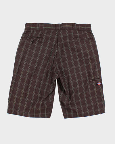 Dickies Brown Check Shorts - W38