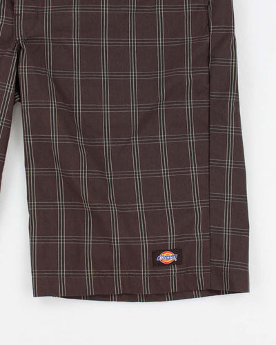 Dickies Brown Check Shorts - W38
