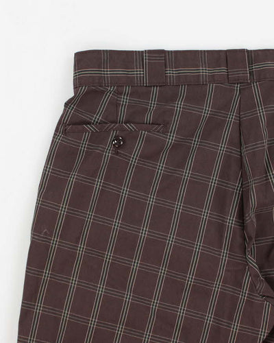 Dickies Brown Check Shorts - W38
