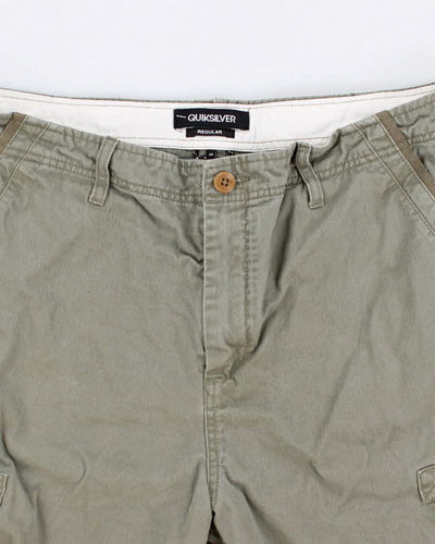 Quicksilver Khaki Cargo Shorts - W40