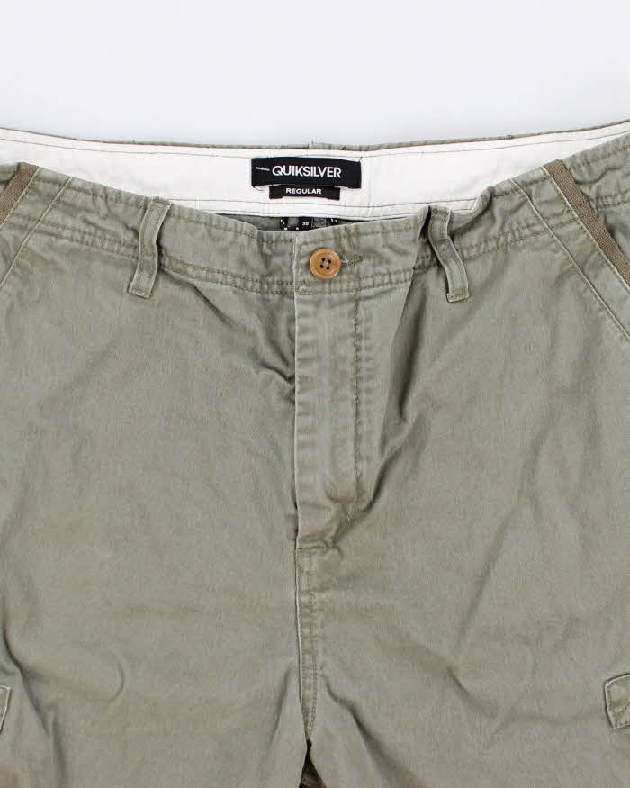 Quicksilver Khaki Cargo Shorts - W40