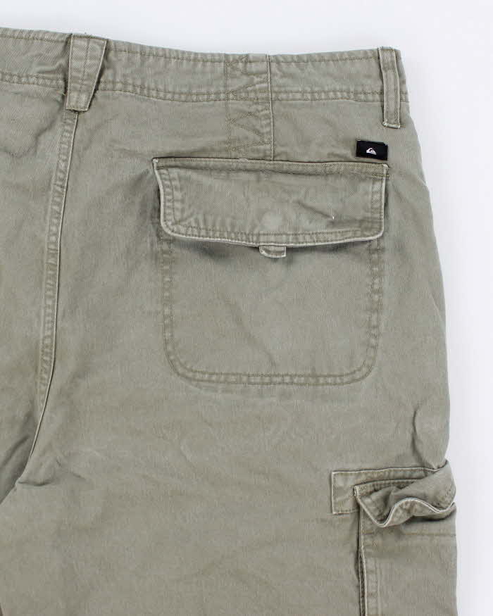 Quicksilver Khaki Cargo Shorts - W40