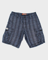 Lee Dungarees Blue Check Shorts - W36