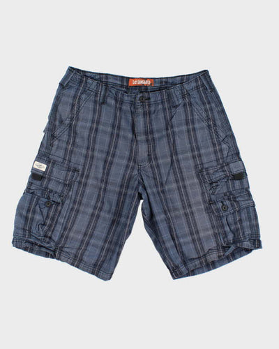 Lee Dungarees Blue Check Shorts - W36