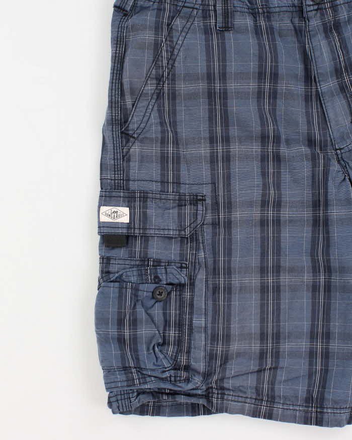 Lee Dungarees Blue Check Shorts - W36
