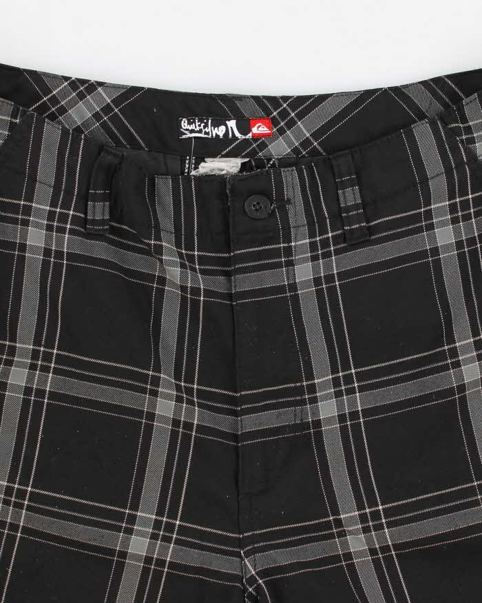 Y2k 00s Quicksilver Check Shorts - W36