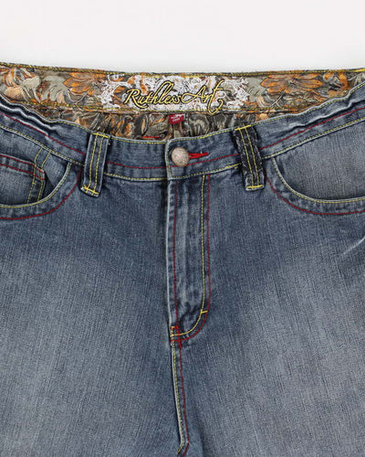 Vintage Y2K Ruthless Art Denim Shorts - W34 L14