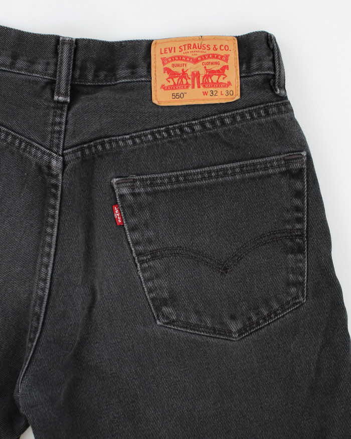 Levi's 550 Black Denim Shorts - W32