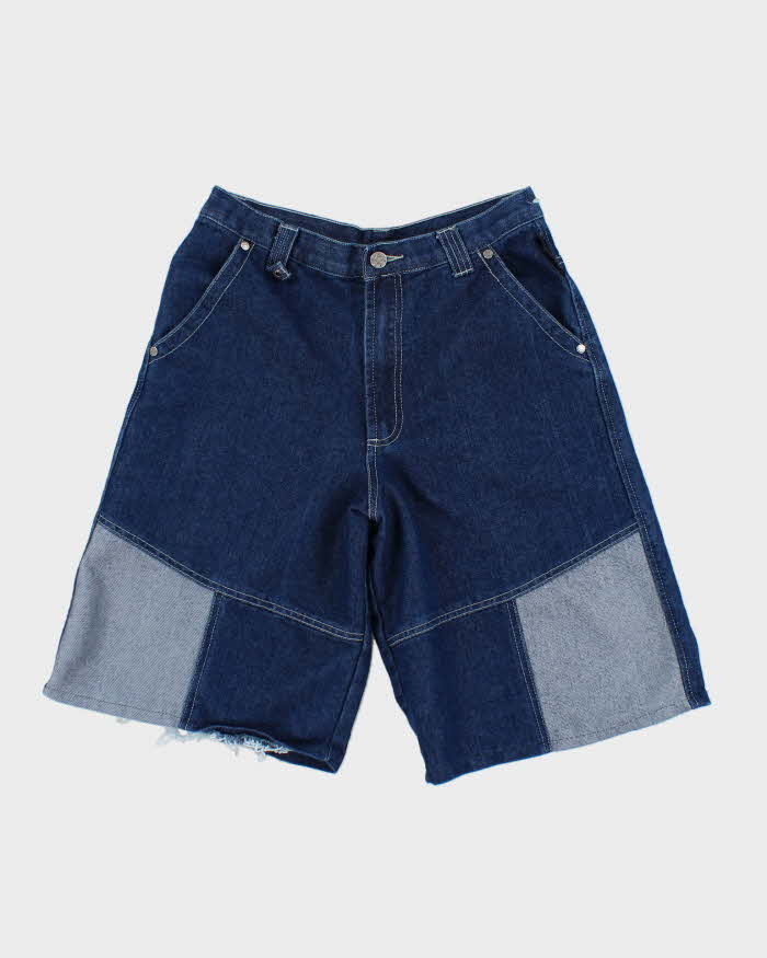 Vintage 90s Extreme Zone Patchwork Embroidered Denim Short - W30