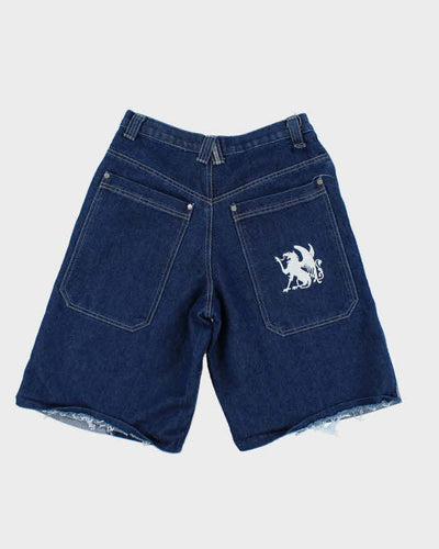 Vintage 90s Extreme Zone Patchwork Embroidered Denim Short - W30