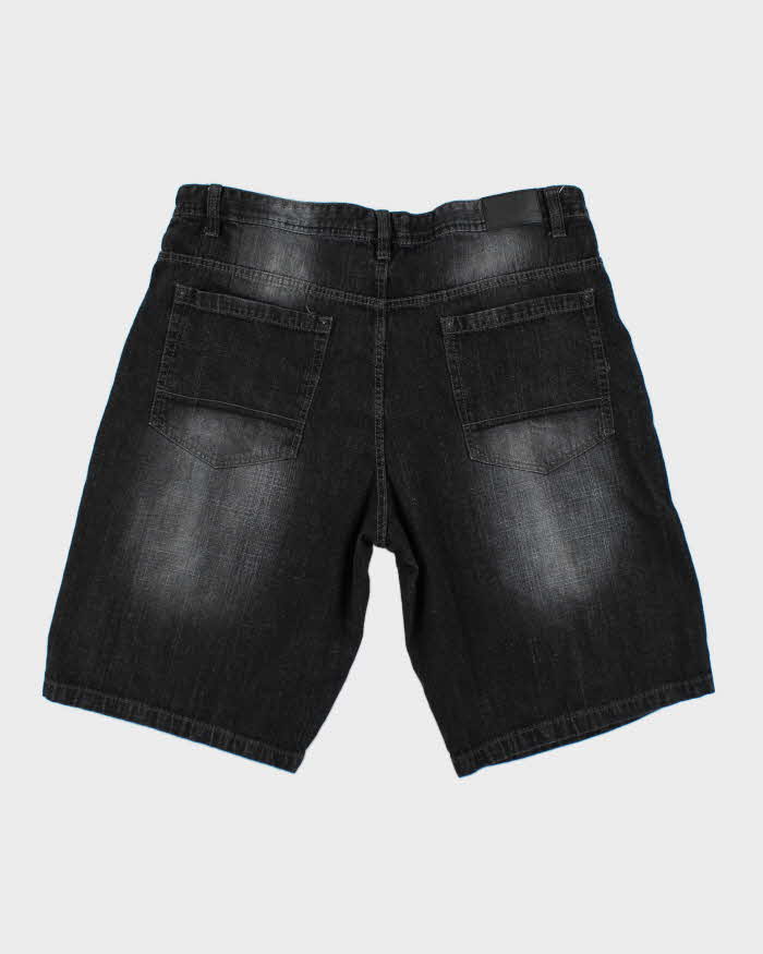 Y2k 00s Ecko Unltd Black Baggy Denim Shorts - W34