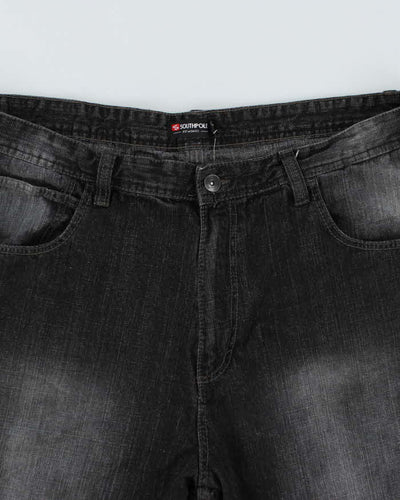 Y2k 00s Southpole Black baggy Denim Shorts - W44