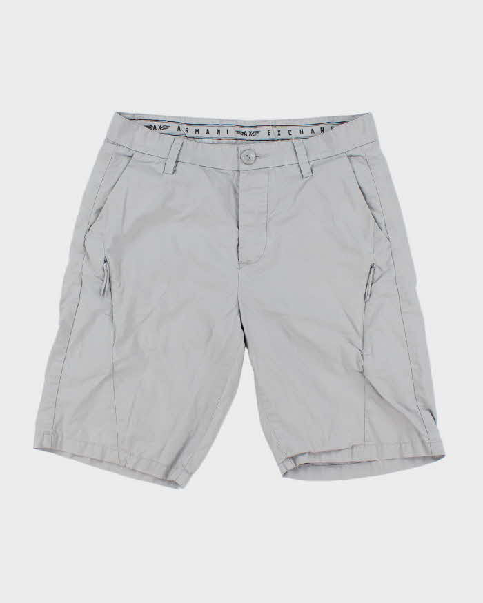 Y2k 00s Armani Exchange Grey Cargo Shorts - W30