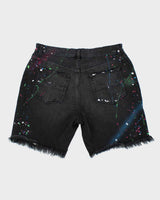 Amiri Paint Splatter Denim Shorts - W36