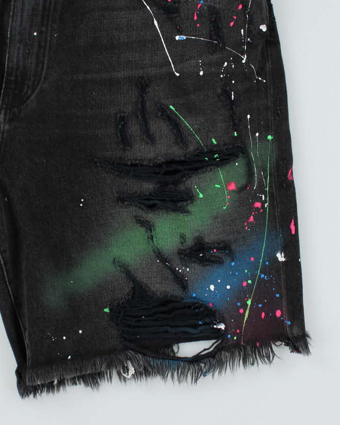 Amiri Paint Splatter Denim Shorts - W36