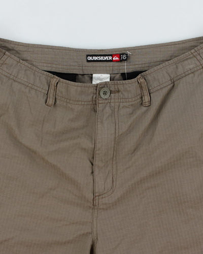 00s Quiksilver Khaki Textured Shorts - W36