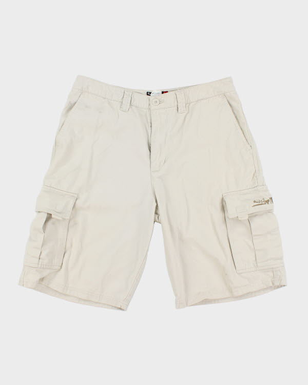 00s Quiksilver Cream Cargo Shorts - W34