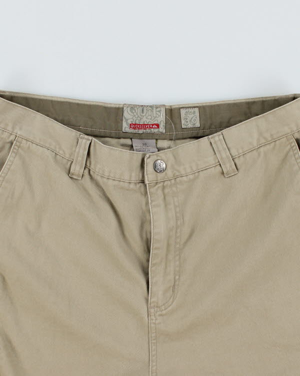 00s Quiksilver Beige Cargo Shorts - W36
